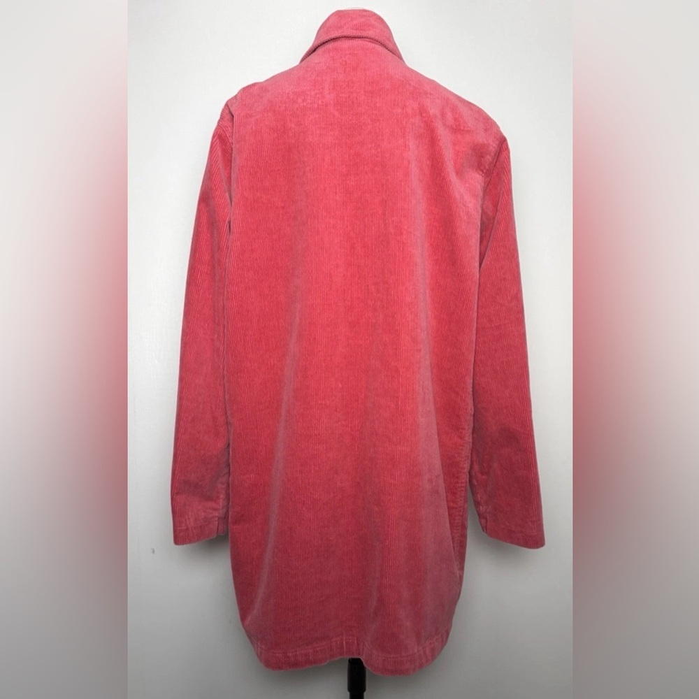 Jones Studio Pink Corduroy Barn Jacket L Mid Length Fall Barn Coat - Picture 9 of 13